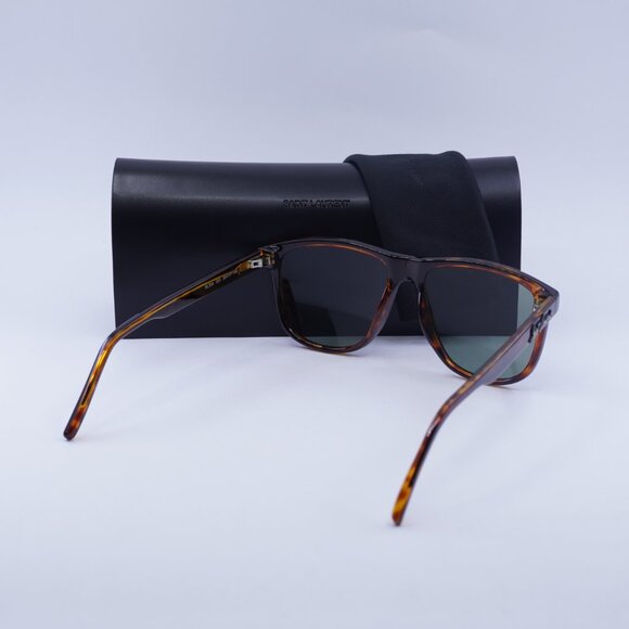 Saint Laurent SL334 003 Aviator Sunglasses - Havana/Green - Picture 9 of 9